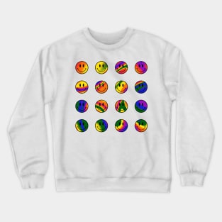 Mini Smiley Faces Bundle - LGBTQ+ Pride Crewneck Sweatshirt